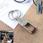 Heavy duty metal key holder with strong carabiner clip for secure key attachment