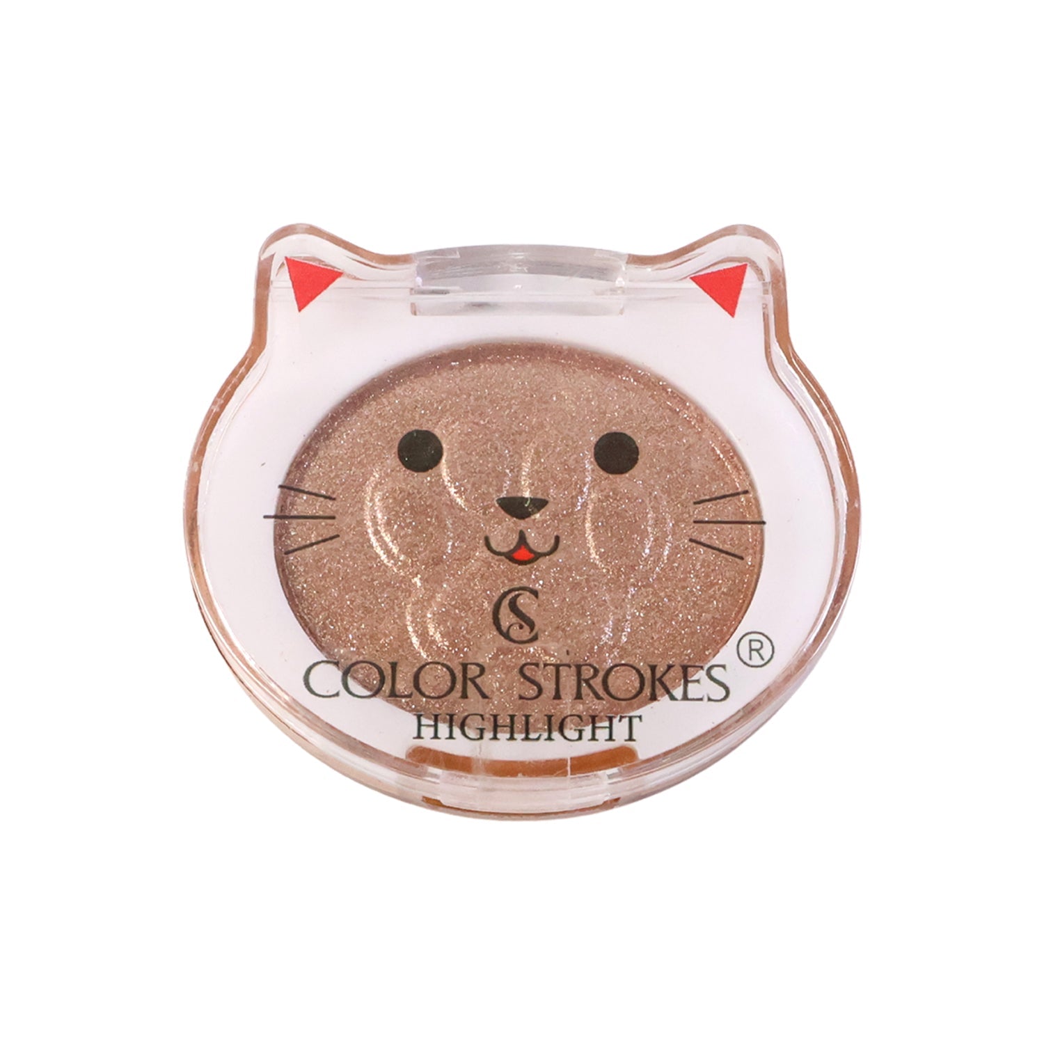 Lightweight shimmer highlighter in a travel-friendly compact
