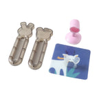 Soft anti-collision door buffers included in cartoon animal door stopper set