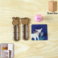 Cartoon animal door stopper set with soft wall protector pad