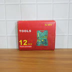 Compact household tool kit in easy-to-carry case