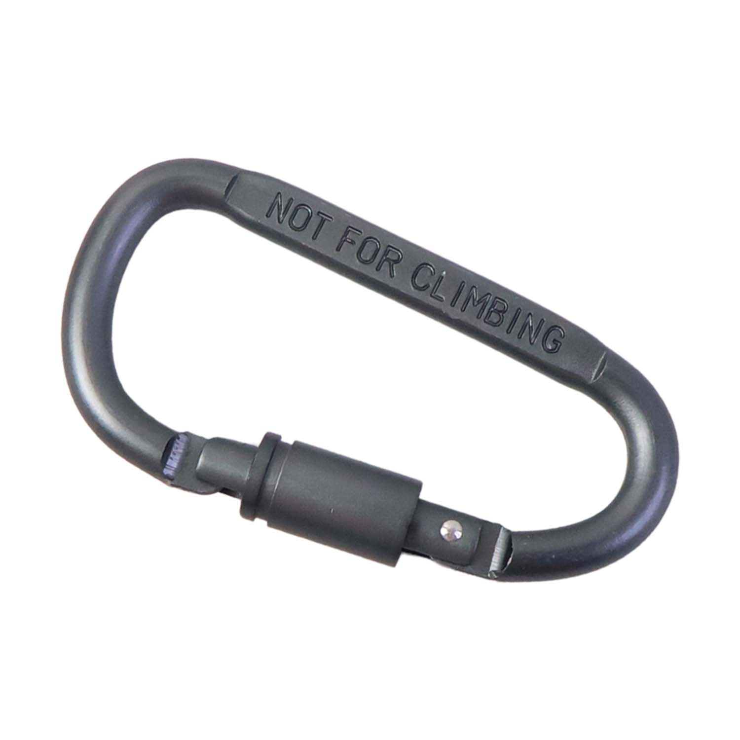 Sturdy metal hook clip carabiner with secure screw lock