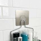 Stainless steel self-adhesive wall hook suitable for smooth surfaces