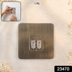 No drill adhesive double hook wall plate for versatile use