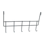 Organizer rack with multiple hooks for door storage