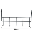 Space saving metal hook rack for doors