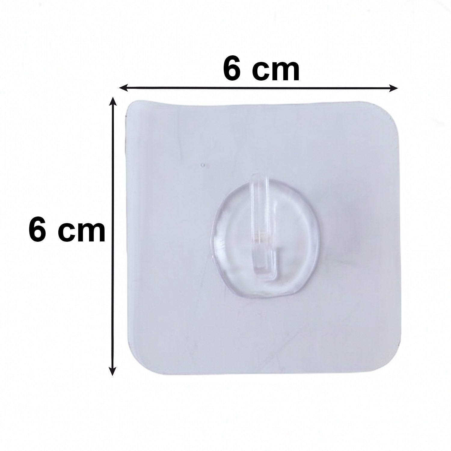 Close-up of transparent adhesive wall hook