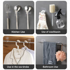 Wall hooks 4 pack for flexible home storage