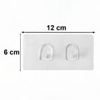 Side view of transparent self-adhesive wall hook