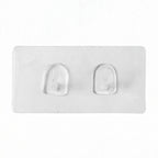 Transparent dual hook adhesive wall mount