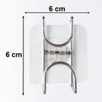 Transparent adhesive wall hook on kitchen wall