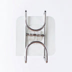 Self-stick double D-ring wall hook holder on door surface