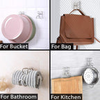 No nail stainless steel adhesive hook on tiled wall