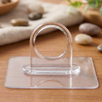Transparent round wall hook for easy wall organization