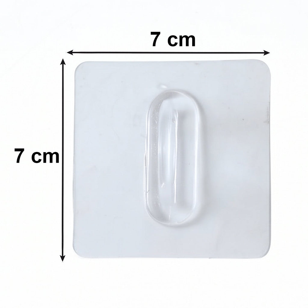 Versatile transparent wall hook for various surfaces