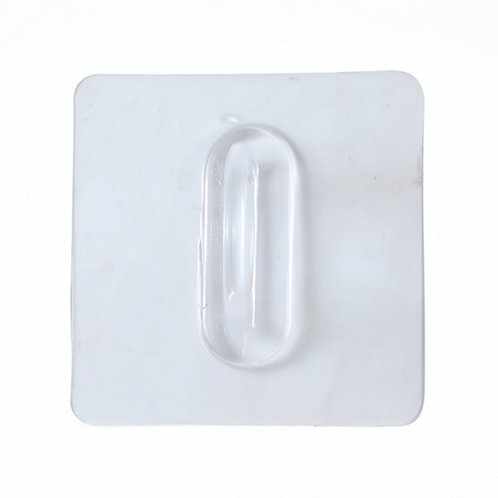 Self-adhesive transparent loop wall hook for home organization