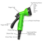 Ergonomic non-slip grip of garden hose spray nozzle for comfort