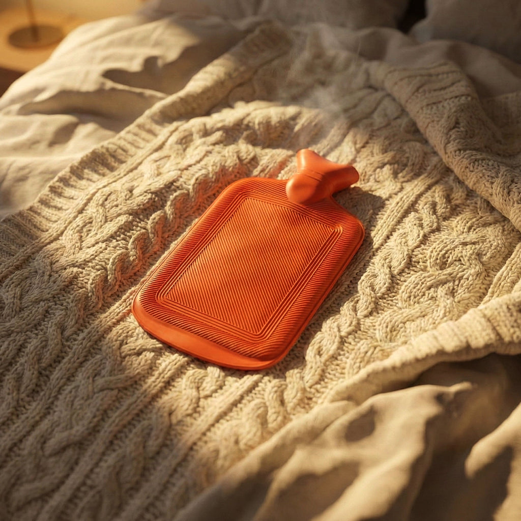 Close-up of heat therapy hot water bag providing warmth and pain relief