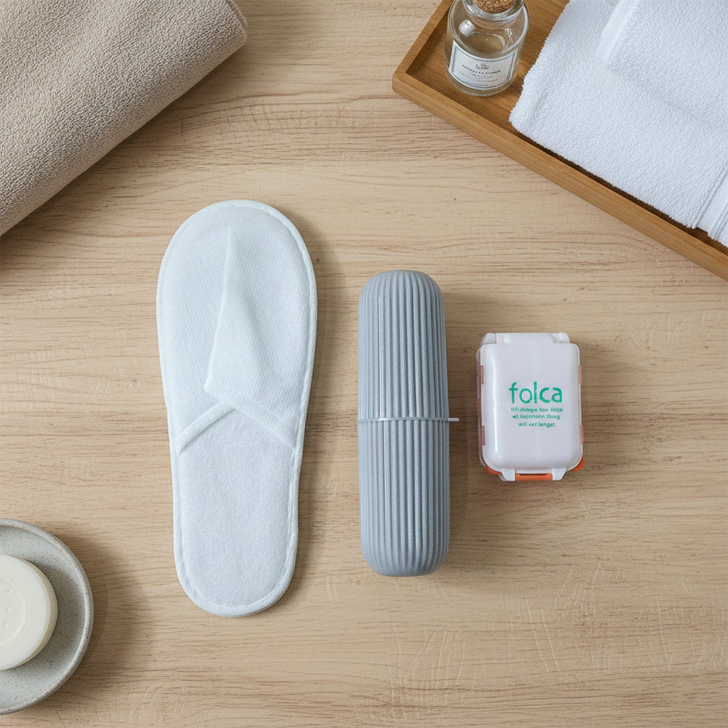 Portable 8 in 1 travel grooming set with all personal hygiene essentials