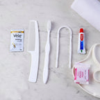 Packaging of the hotel guest toiletry combo kit for travel