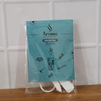 Complete hotel guest toiletry kit displayed with all items