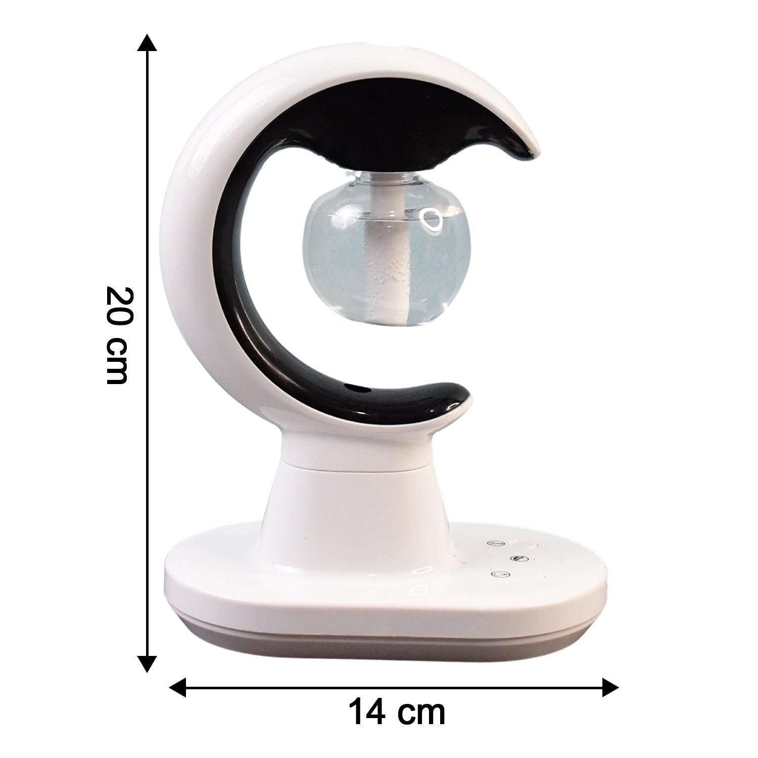 Top-down view of the 3-in-1 Humidifier Lamp with visible humidifier mist.
