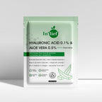 Close-up texture of aloe vera and hyaluronic acid facial mask shine