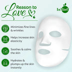 Packaging of In'lief moisturizing facial sheet mask with natural ingredients