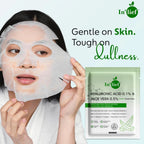 Night care facial sheet mask infused with hyaluronic acid and aloe vera