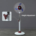 pedestal fan with LED light for emergency backup
