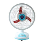Rechargeable tabletop fan from OMEGA with LED light