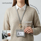 Students and employees using ID card holder with strap and clip