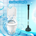 Heavy duty rubber drain unblocker pump, full front view with ergonomic handle.