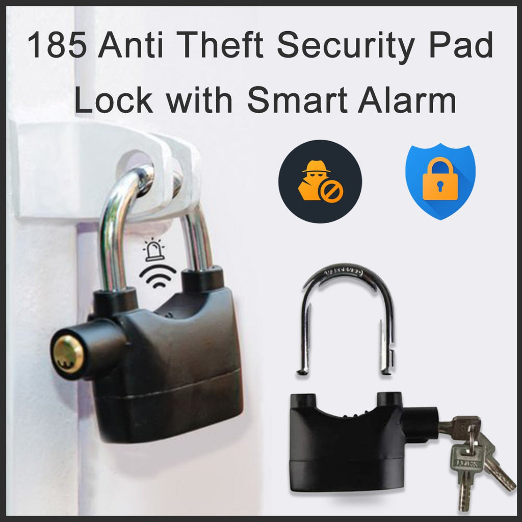 Anti theft security pad lock used on garden gate for safety
