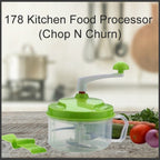 A person using the hand-cranked Manual Food Processor to chop vegetables.