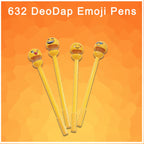 Bright yellow smiley face emoji pens, bringing cheer to your desk.