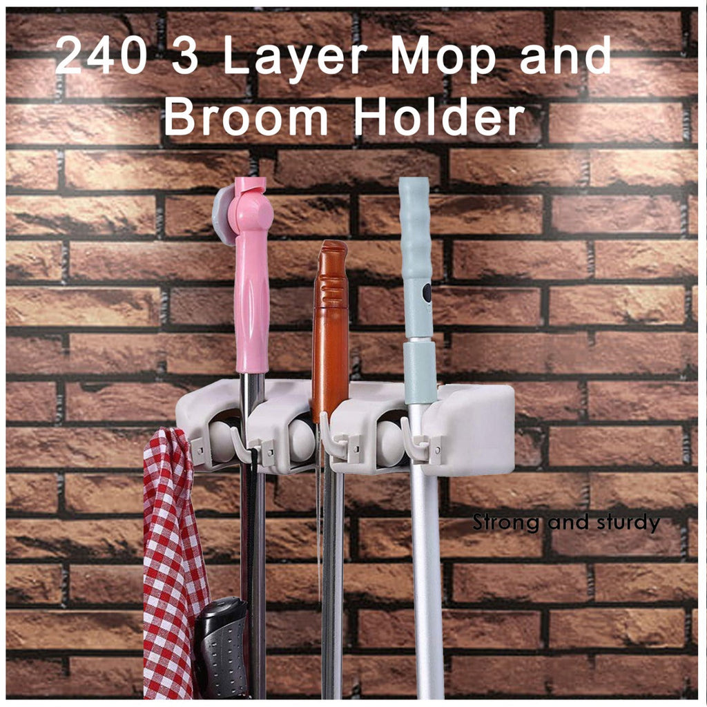 Lifestyle shot of the GlimmerHome 3-layer organizer holding various cleaning tools.