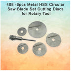 The range of HSS metal cutting blades, showcasing different diameters.