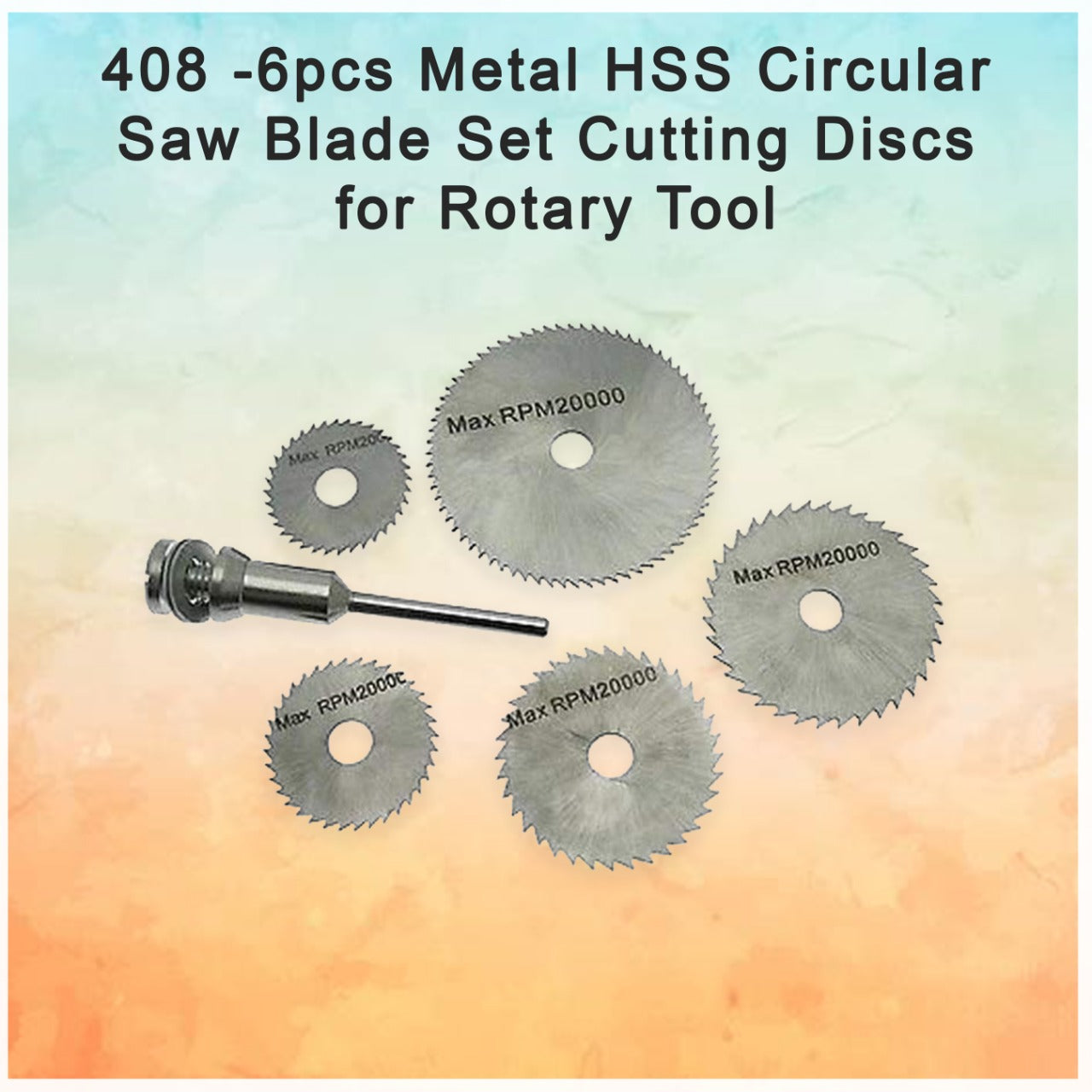The range of HSS metal cutting blades, showcasing different diameters.