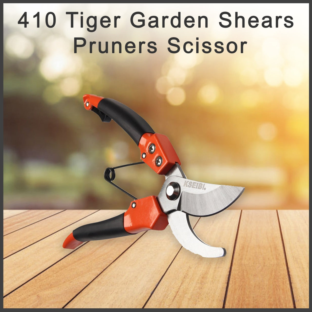 Comfortable garden scissors for precise trimming of plants and bushes.