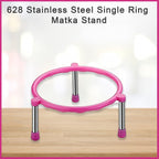 Another angle of the versatile stainless steel matka stand in a home setting.