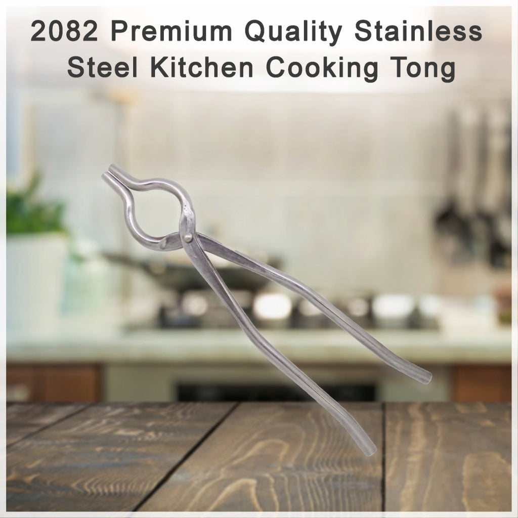 CookAura Stainless Steel Tongs with firm grip for versatile kitchen use.