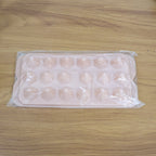 Ready to serve diamond-shaped ice cubes from plastic tray