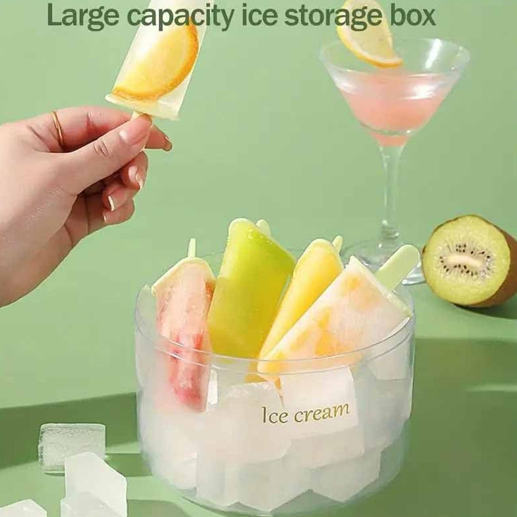 Frozen ice candy mold tray with sticks for summer treats