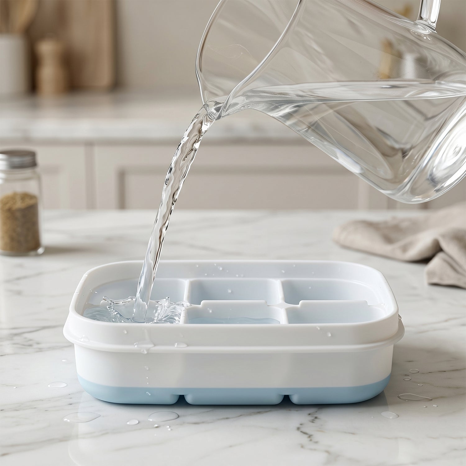 Easy release ice tray for quick ice cubes