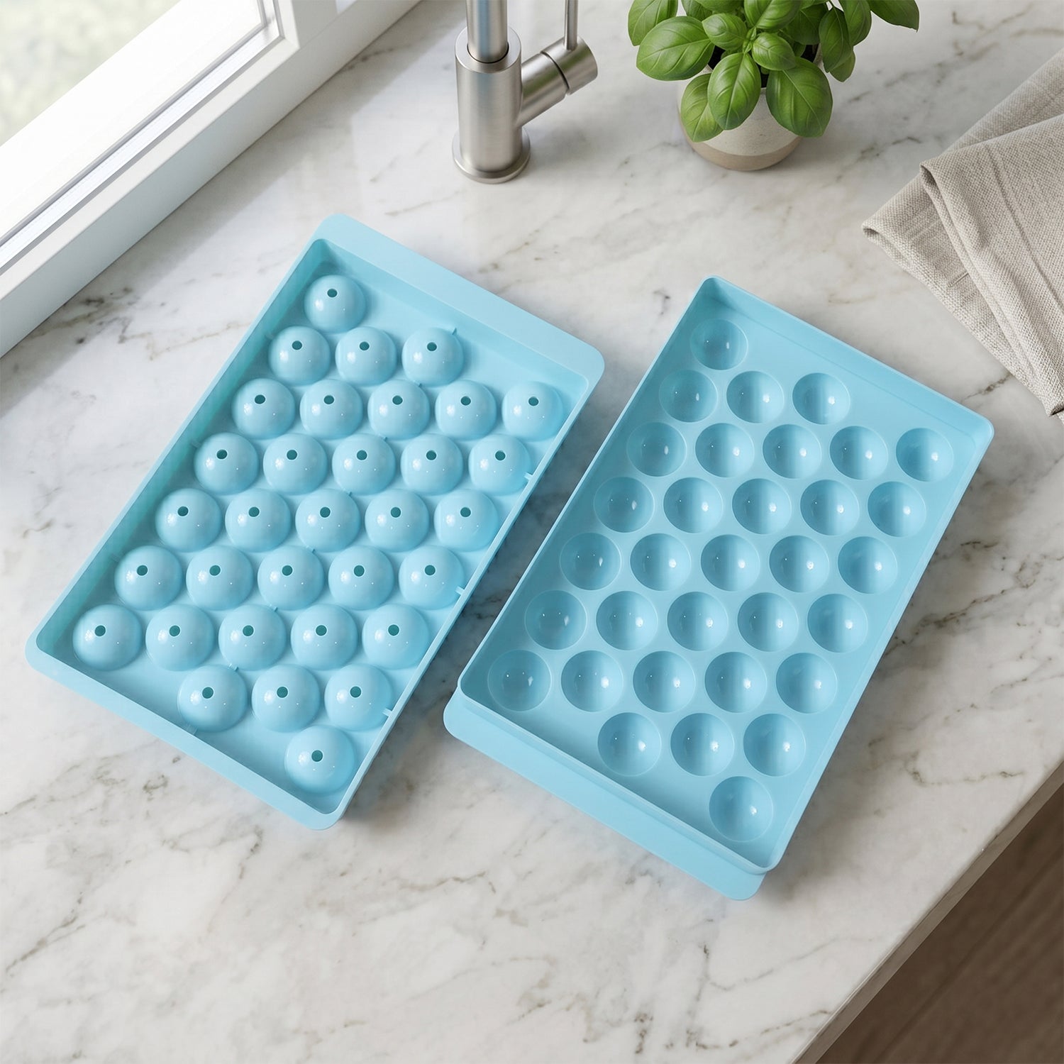 Blue candy maker mold for homemade lollipops