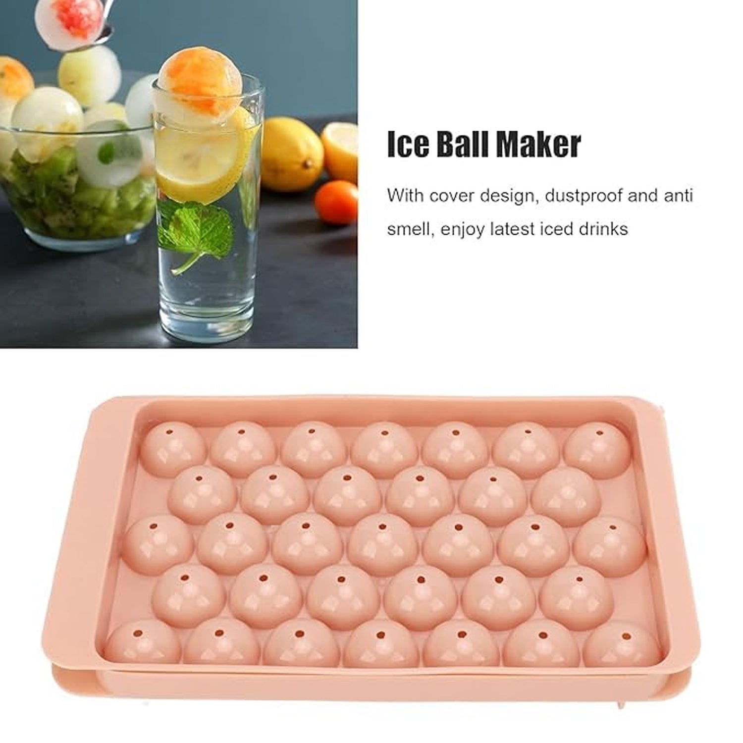 Freezer ice mold tray in plastic