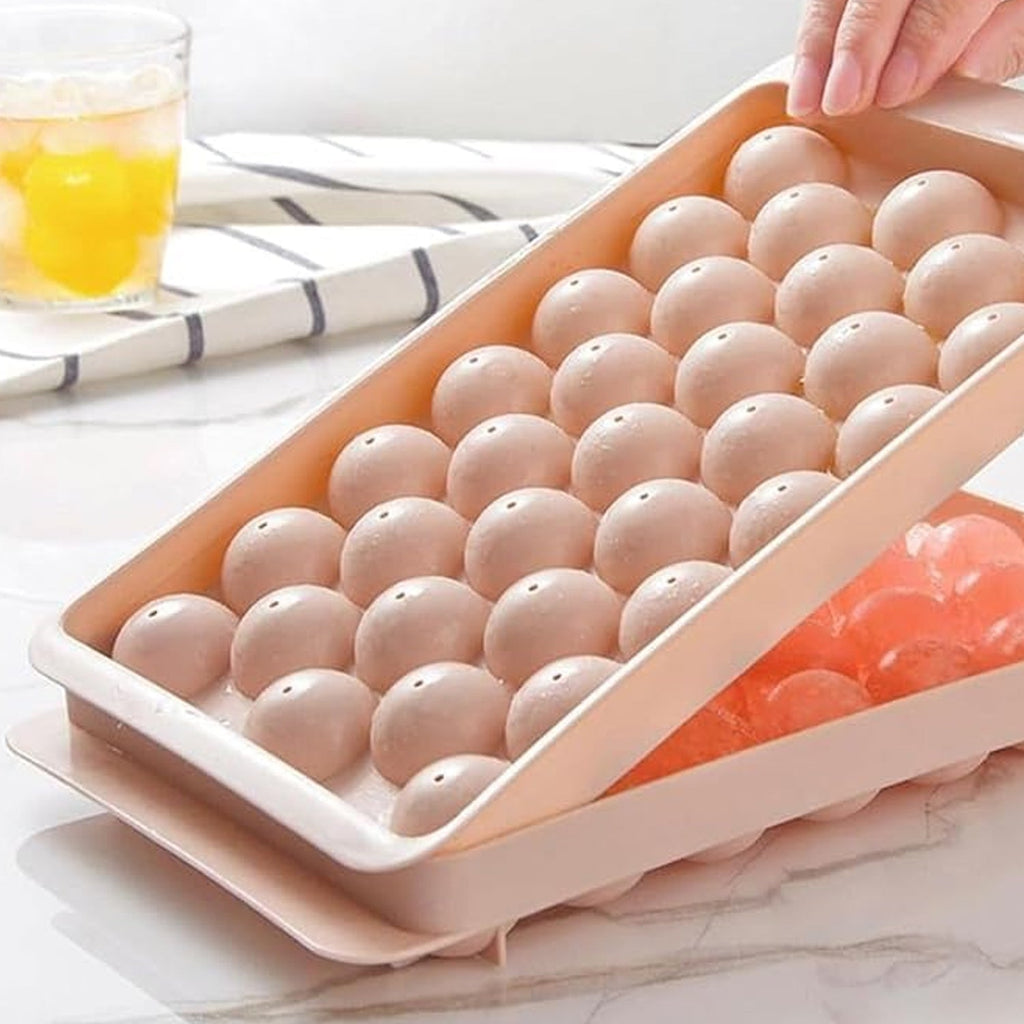 Ice ball maker tray with 33 grid design