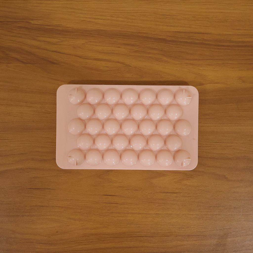 Plastic ice ball tray with lid for beverages