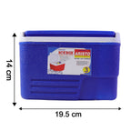Blue outdoor travel drink cooler box ideal for camping and beach trips